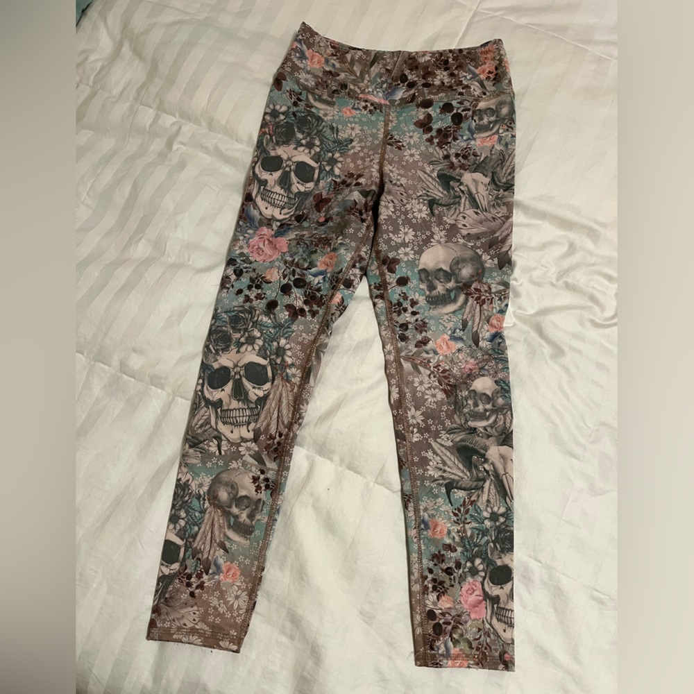 Floral Skull Workout Legging